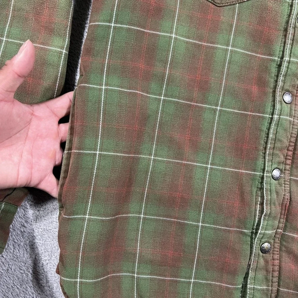 The North Face Trapper Flannel Jacket Shacket Mens Small Lined Insulated Snap